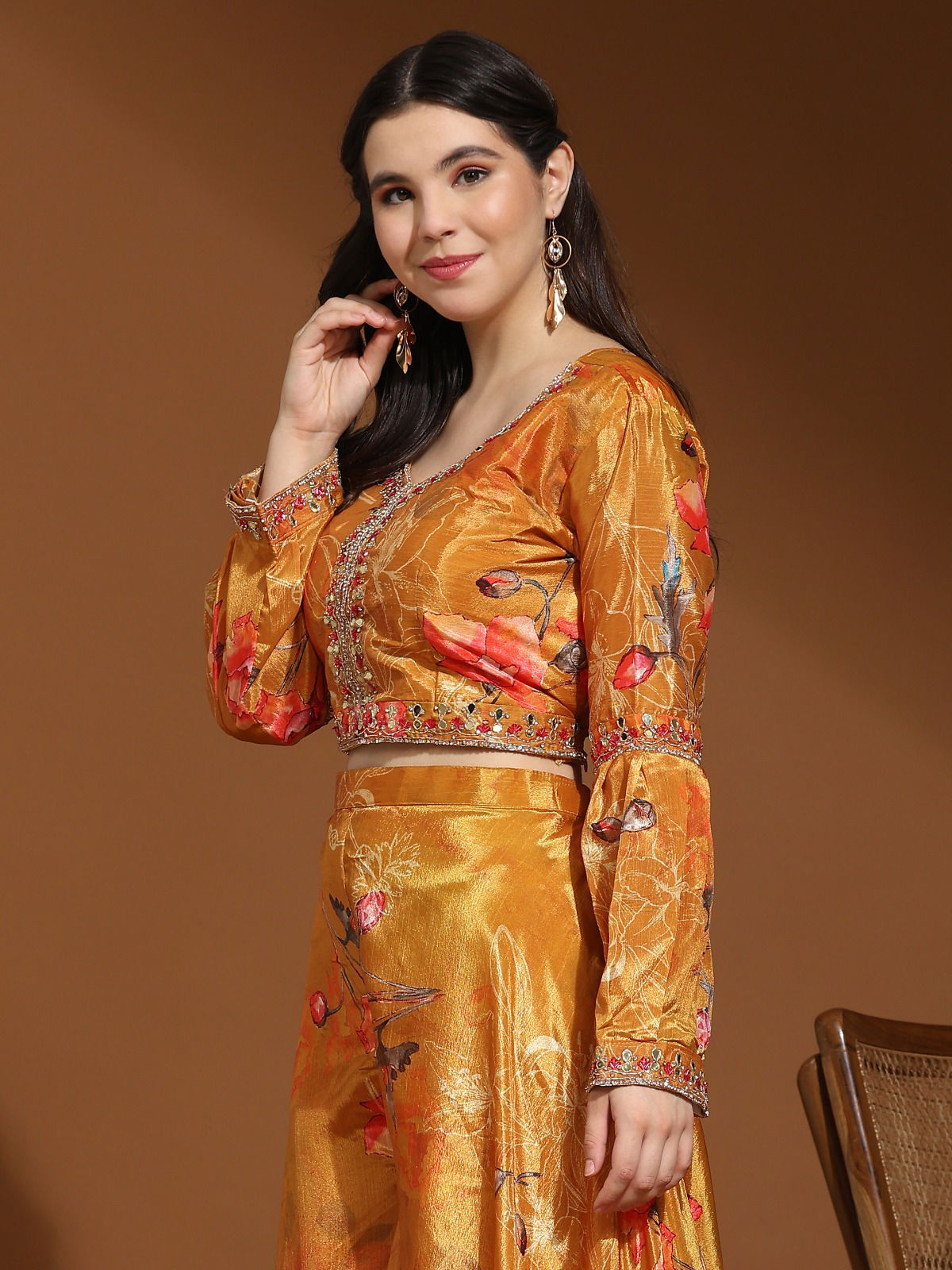Amoha Trendz C345 Readymade Crop Top With Palazzo Catalog
